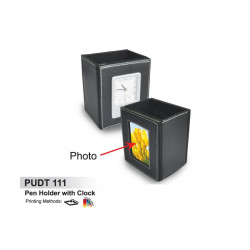 PUDT 111 Pen Holder with Clock